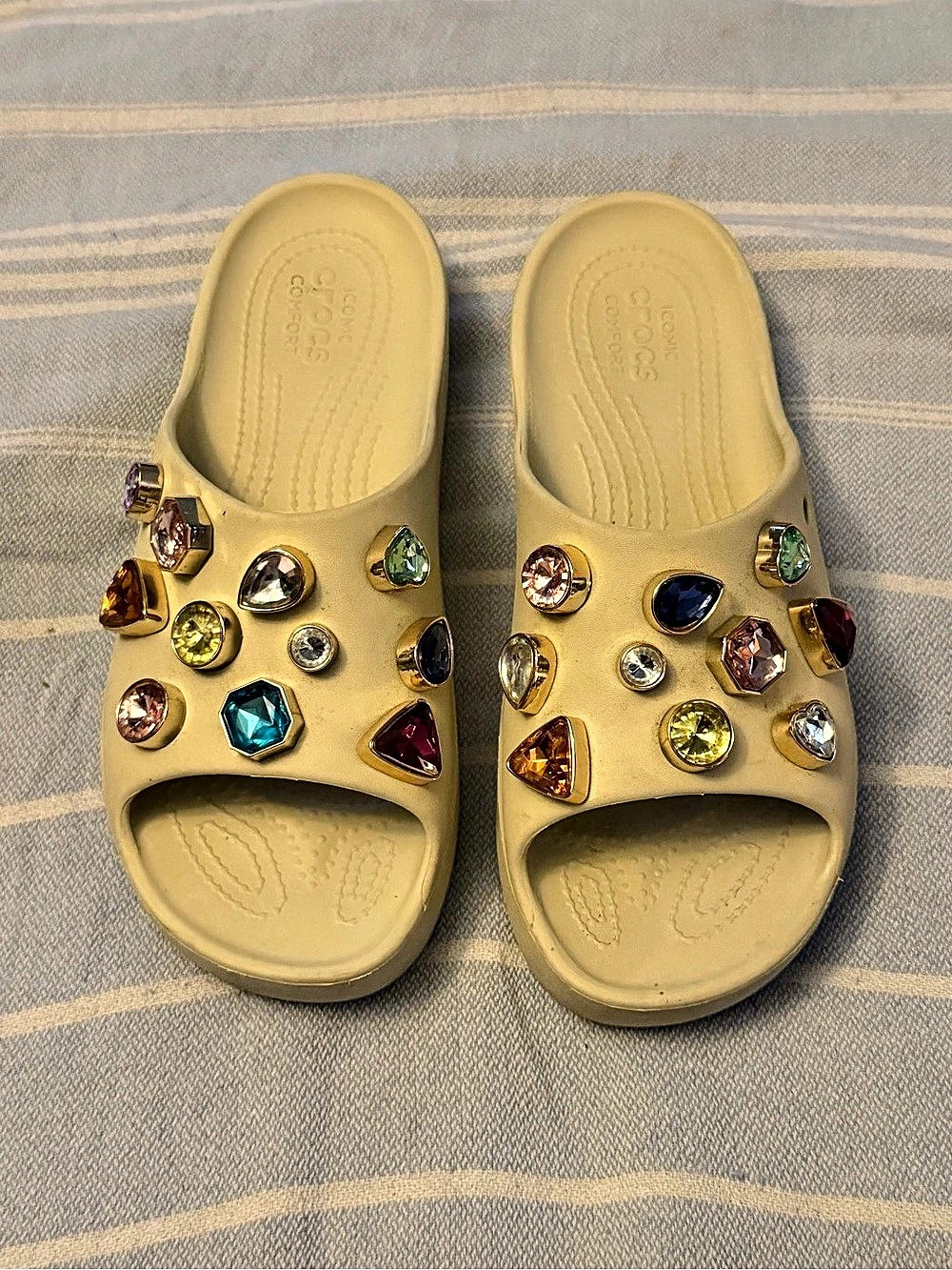 Crocs Classic Platform Slide Embellished Slides vanilla US 8